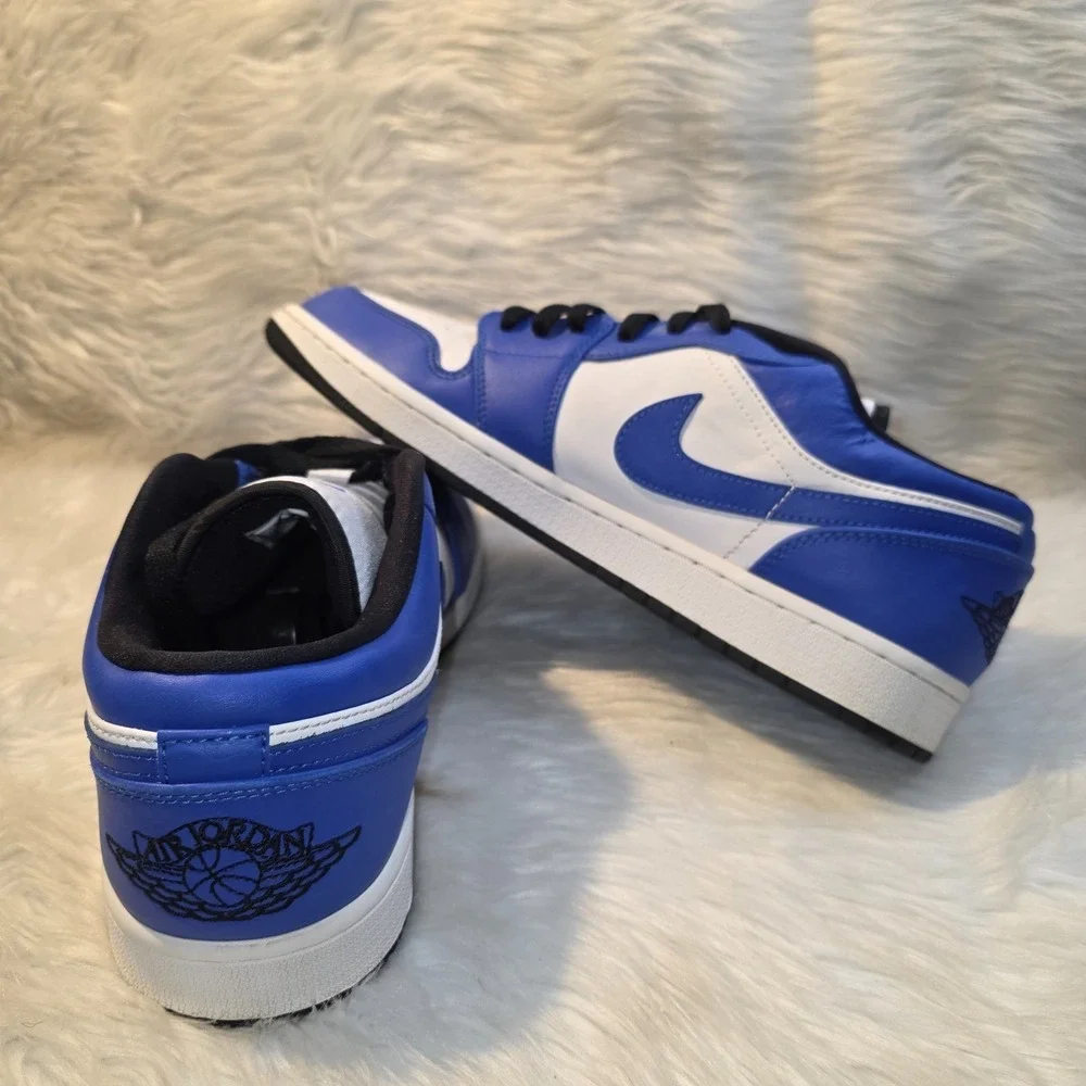 Air Jordan 1 Low Game Royal Sneakers - Men's Size 10.5 — Blue/White/Black